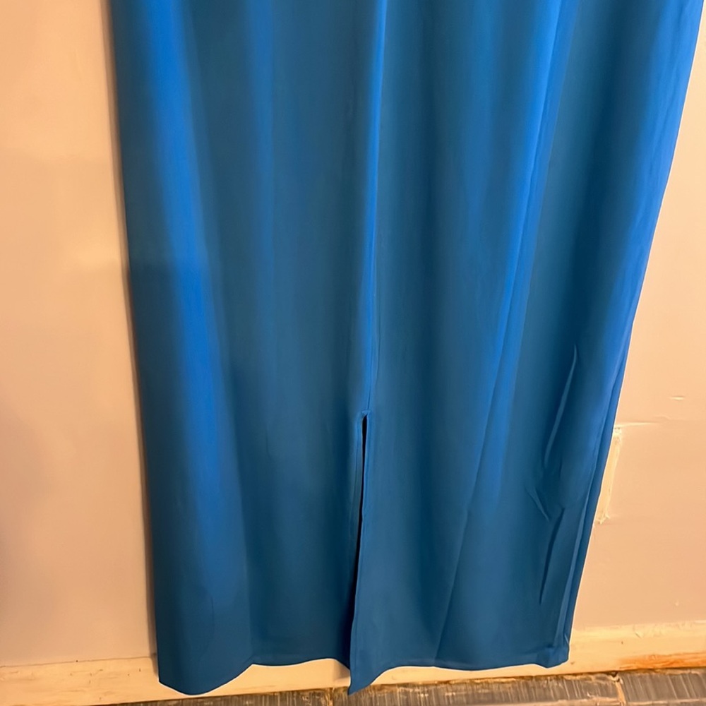 NWT donna Morgan blue maxi waist twist size 12 - Picture 11 of 11